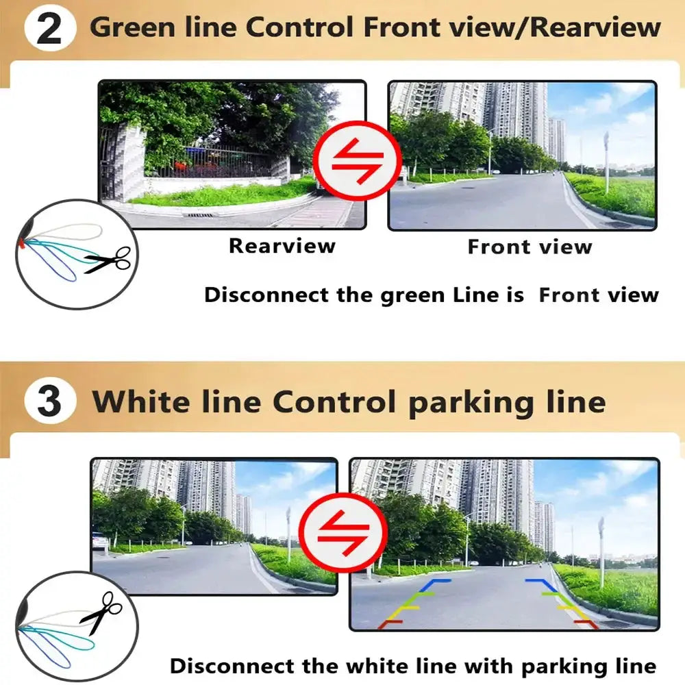 SMARTOUR 180 Degrees 1920x1080P Car Rear View Camera Fisheye Full AHD Night Vision Reverse AHD 4 Pin Vehicle Parking Camera by InterCyprus Trading Ltd