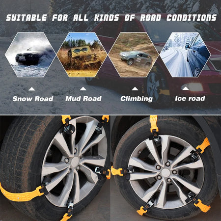STC03 Car Winter Snow Chains - Ultra Durable Anti Slip