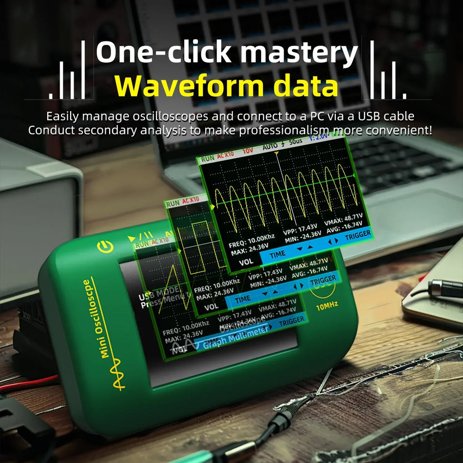 Oscilloscope numérique mini BSIDE OT2 10MHz 48MSPS LCD couleur