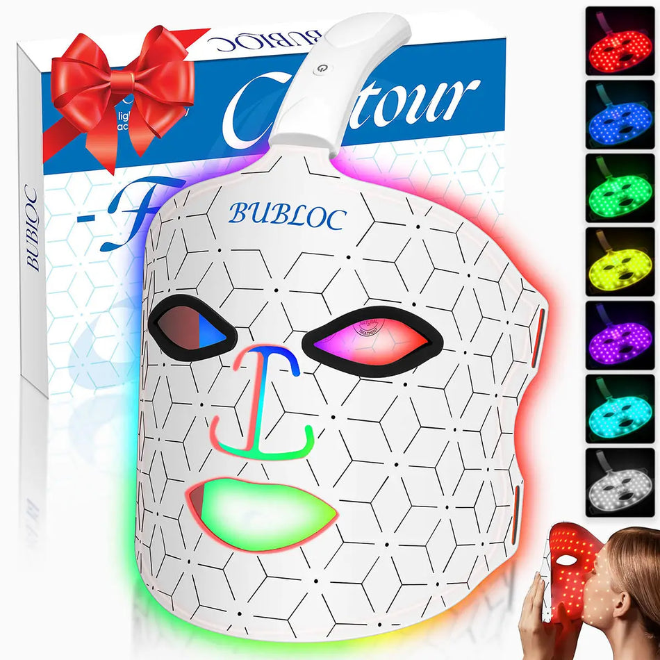 LED Face Mask Red Light Therapy for Anti-Aging, Acne and Pore Tightening