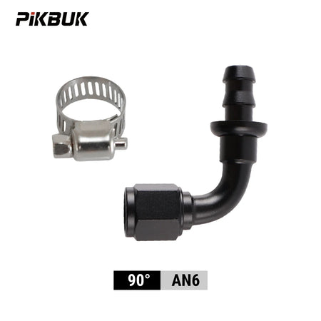 PIKBUK Universal AN4 6 8 10 12 Push-on Hose End Fittings Fuel Oil Cooler Hose Fitting 180 Degree Reusable Connection Adapter by InterCyprus Trading Ltd