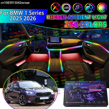 For BMW 1 Series 2025 2026 F70 MK4 4th RGB Car Interior Ambient Lights Strips Breathing Lighting Kit App Control LED strips Auto by InterCyprus Trading Ltd