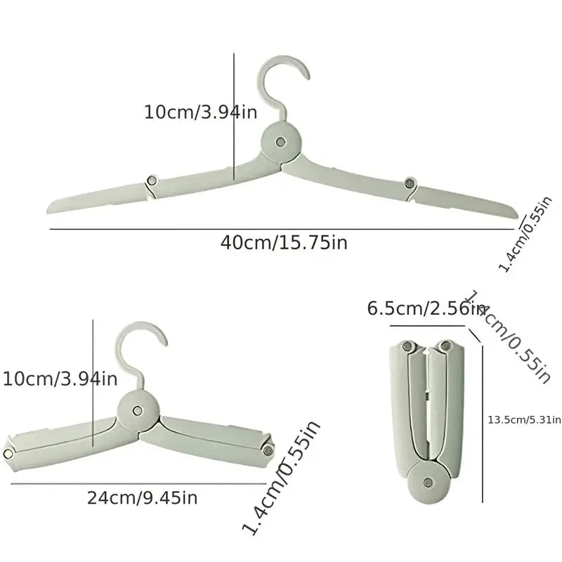 3Pcs/set Travel Foldable Hangers, Portable Hangers, Travel and Business Drying Hangers, Windproof and anti Slip Drying Hangers by InterCyprus Trading Ltd