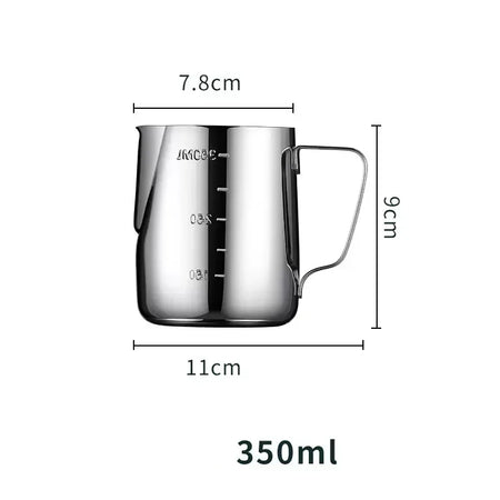 WUWANLI Coffee Latte Art Pitcher &ndash; Precision Control with Clear Scale 350ml