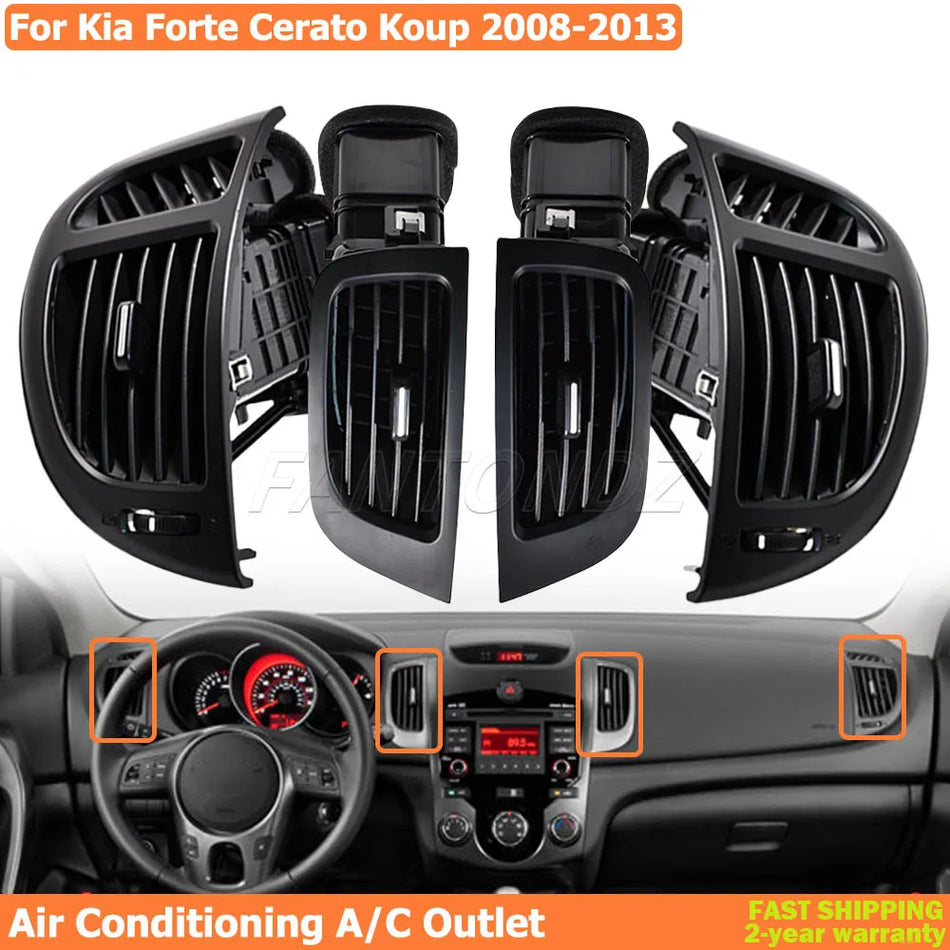 Rejillas de aire A/C del tablero delantero para Kia Forte Cerato Koup 2008-2013