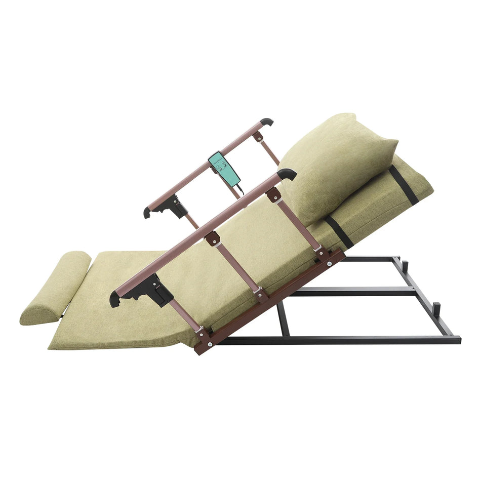 Green 50W Electric Lifting Bed With Backrest Remote Control