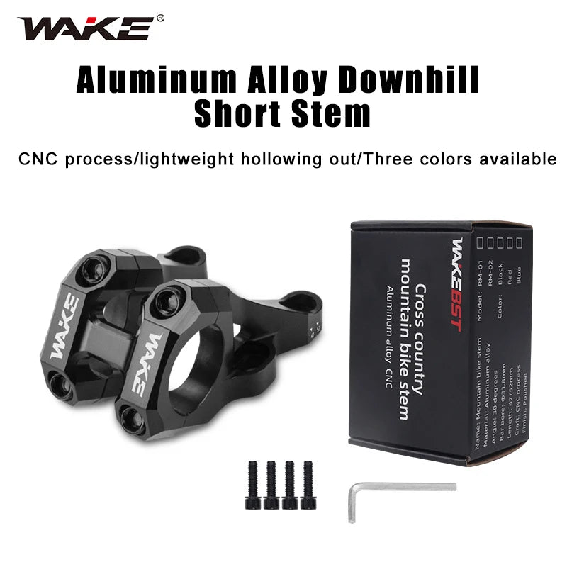 CNC алюминиевый велосипедный вынос, легкий короткий вынос высокой прочности для 28.6-32.5mm