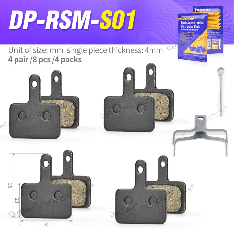 RSM-S01 - High Performance Resin Semi-Metal Brake Pads RSM-S01-4PAIRS / CHINA