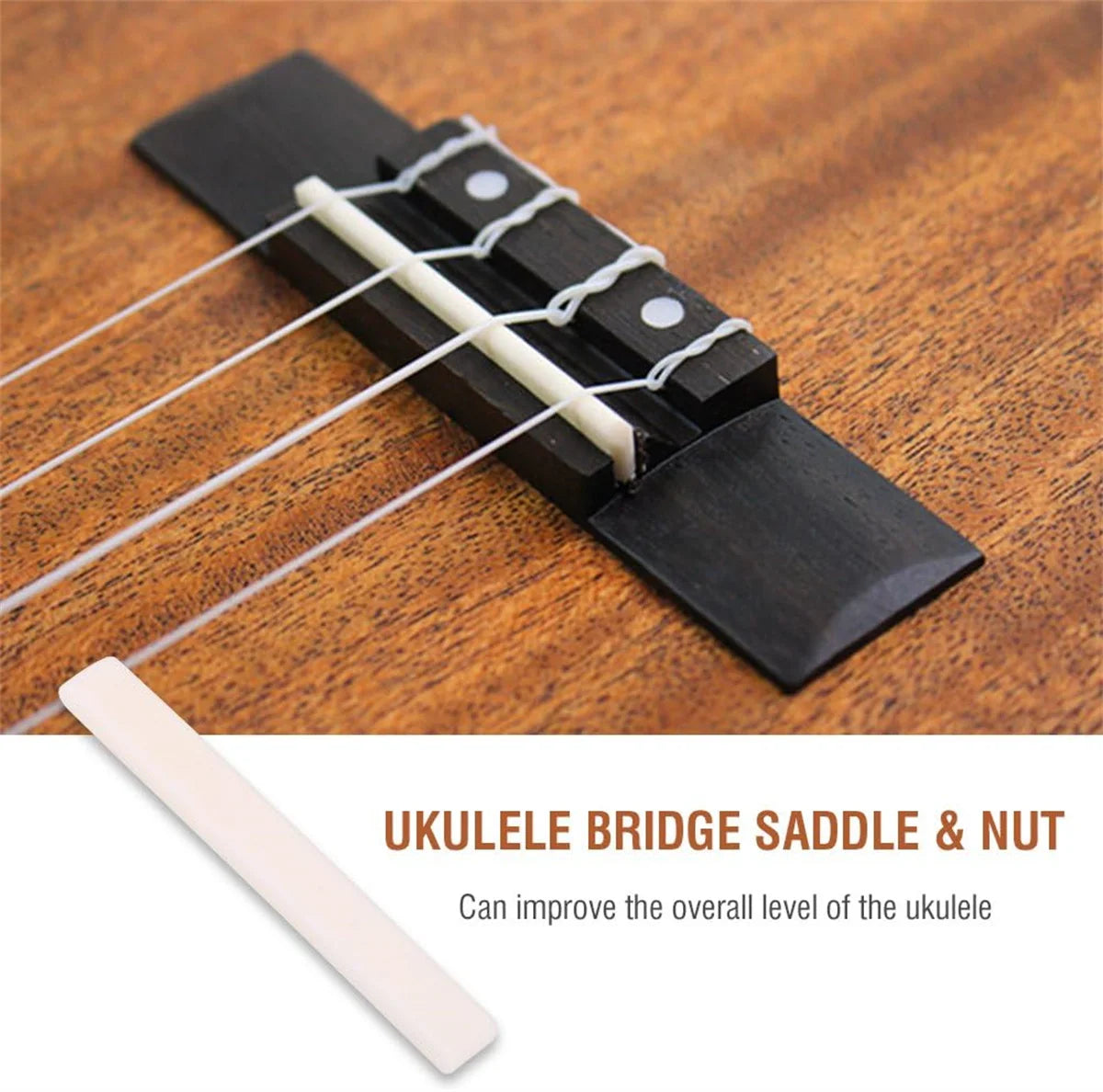 Miwayer Ukulele Bridge Nut Set &ndash; Durable High Quality Parts
