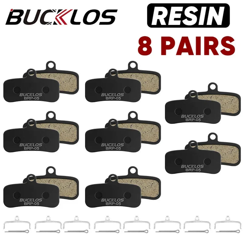 BUCKLOS Resin Disc Brake Pad Shimano D02S &ndash; Wear-Resistant Resin 8Pairs
