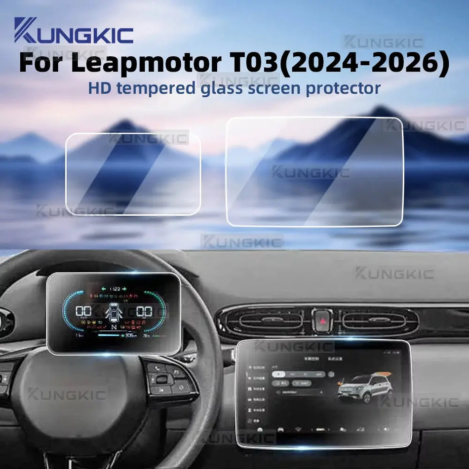Tempered Glass Dashboard And Screen Film for Leapmotor T03 by InterCyprus Trading Ltd