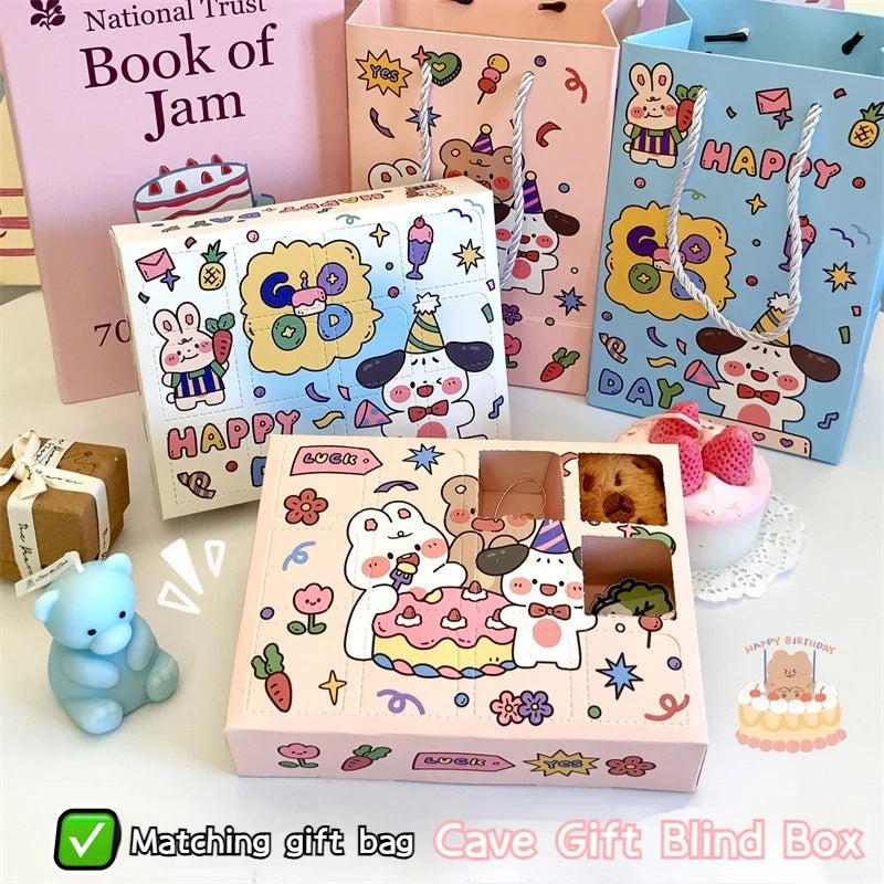 Подарочная слепая коробка для самостоятельного изготовления с отверстием для подсматривания, картонная упаковка адвент-календаря для Рождества и дней рождения