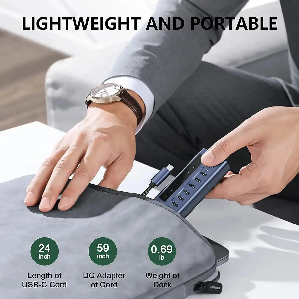 Minisopuru USB C Hub 7 In 1 For MacBook Pro Air iPad 10Gbps