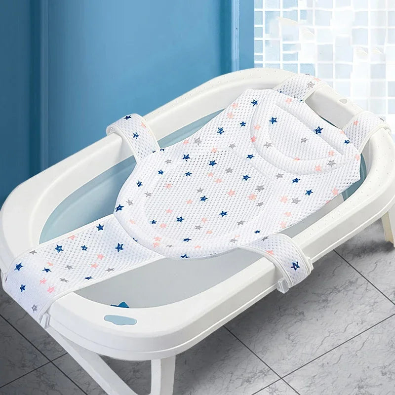 Newborn Adjustable Bathtub Pillow &ndash; Cross-Shaped Anti-Slip Design
