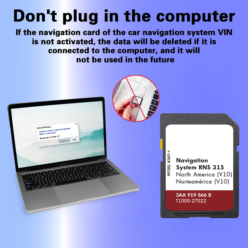 Sat Nav SD GPS Card Navigation RNS315 &ndash; North America Map