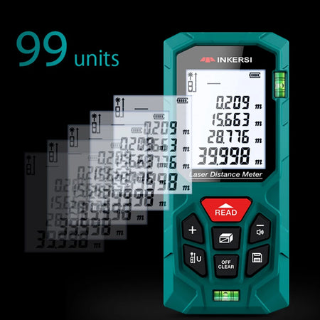 INKERSI High Precision Laser Distance Meter - 40M/70M/120M Measurement Tools