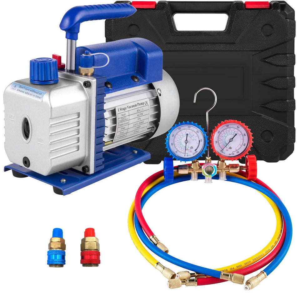 Pompa a vuoto 4CFM OneThirdHP per HVAC R22 R134A R12