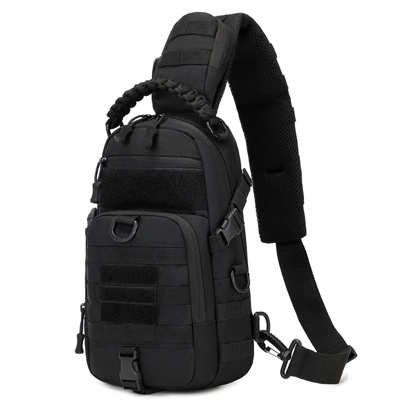 Tactical MOLLE Chest Bag for Outdoor Sports and Travel Black