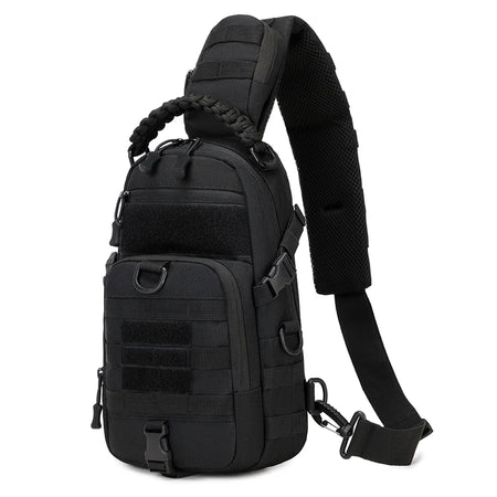 Tactical MOLLE Chest Bag for Outdoor Sports and Travel Black