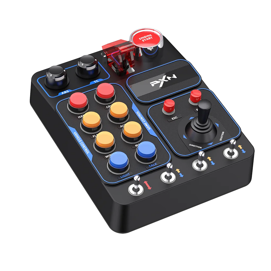 PXN Racing Simulator Control Box with RGB Lighting for PC Gaming