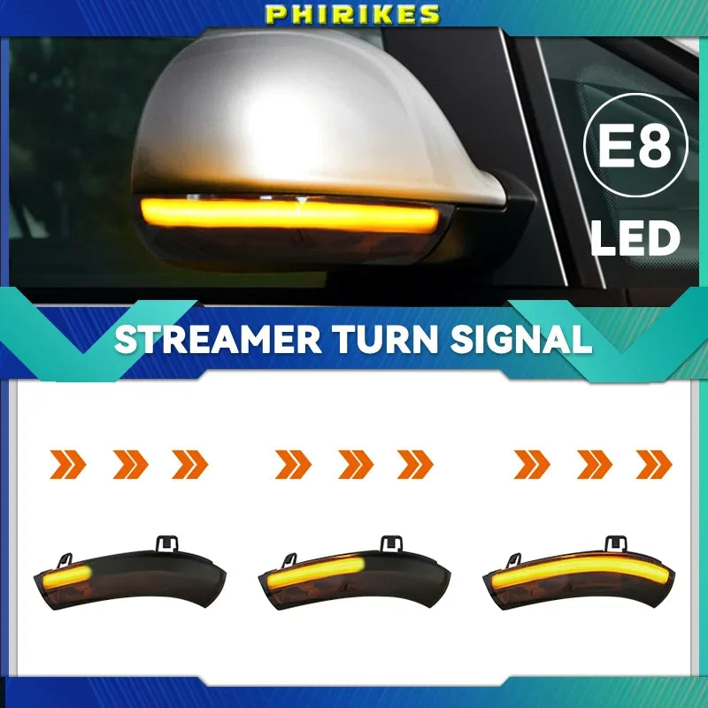 2Pcs Dinamiskais Rādītājs For VW Golf 5 MK5 Mirror Light