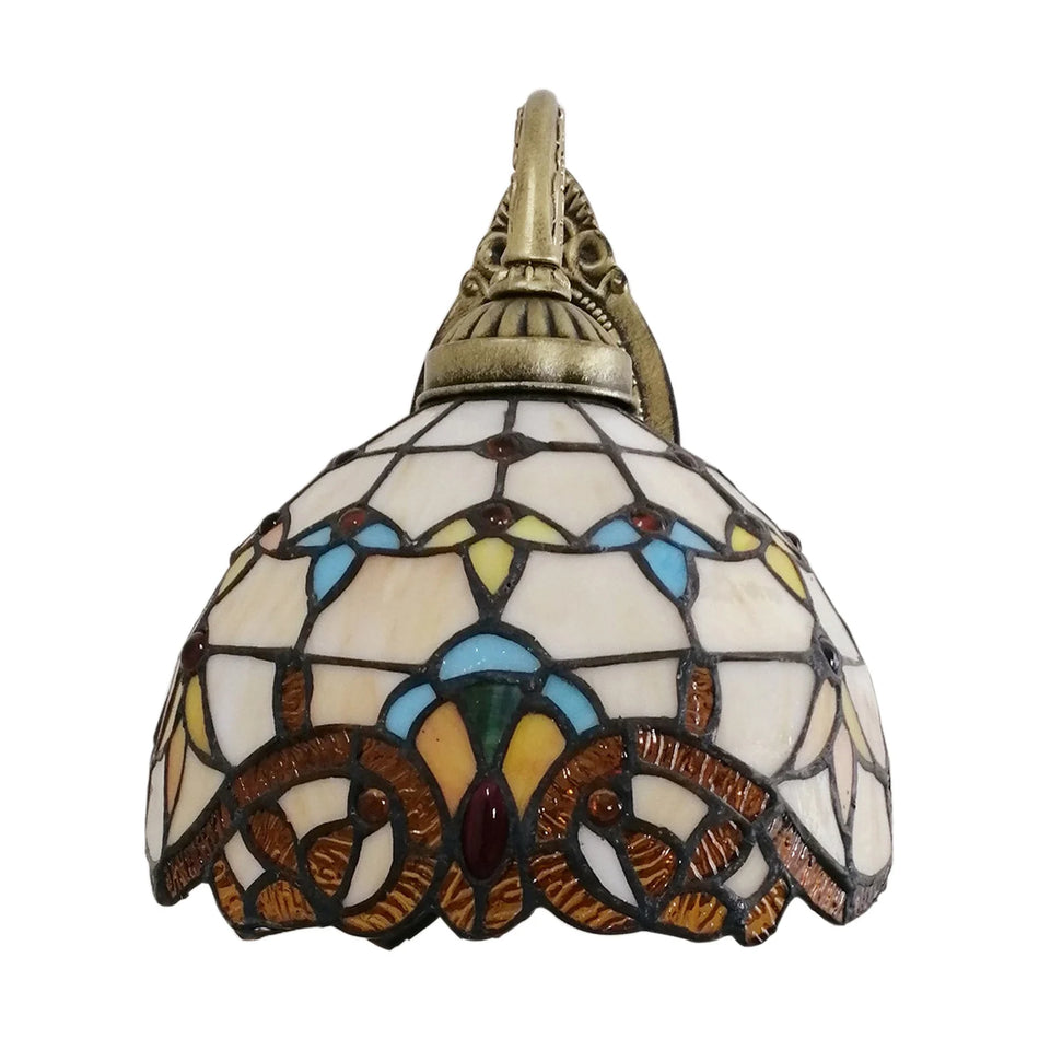 Barock-Wandleuchte mit Glasschirm – Rostfreies Design