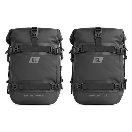 Rhinowalk Motorcycle Crash Bar Bag &ndash; 100 Percent Waterproof Design Black-2pcs / CHINA