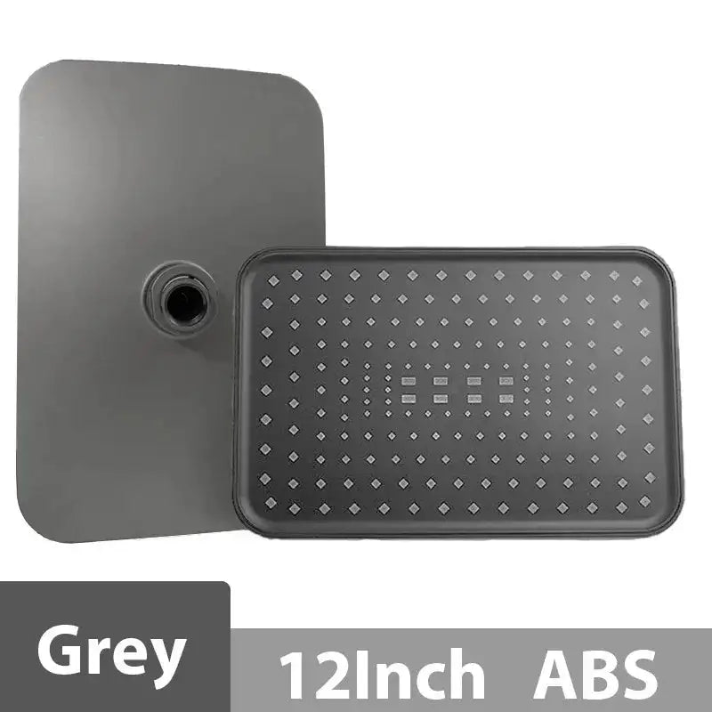 Rainfall Shower Head Big Panel Large Flow Supercharge Ceiling Mounted Shower head 360 Rotation High Pressure ABS Bathroom Faucet Dark Grey