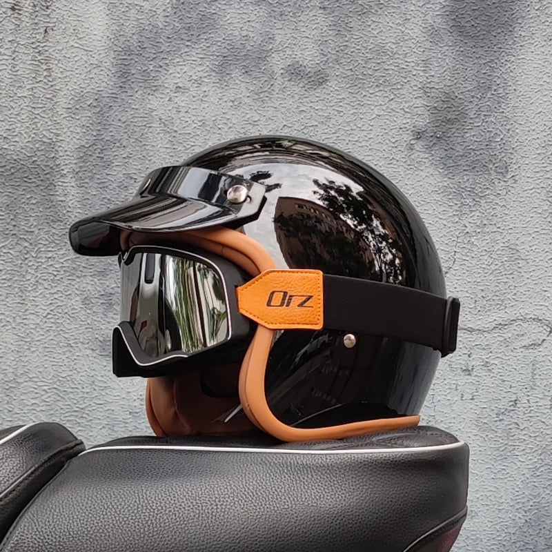 ORZ Retro Half Open Motorcycle Helmet &ndash; Lightweight Comfort