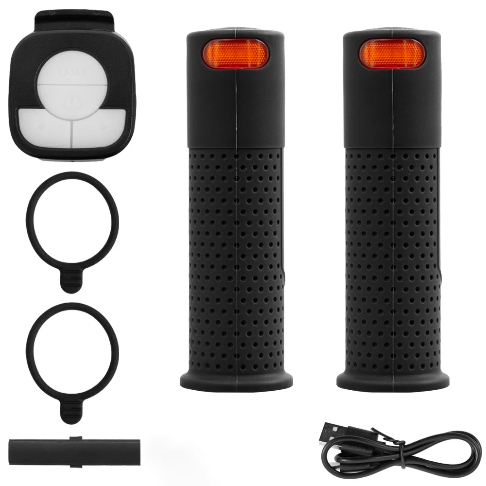Electric Scooter Handlebar Grips with LED Turn Signal Lights for Xiaomi M365 Pro 1S Pro 2 Mi3 black