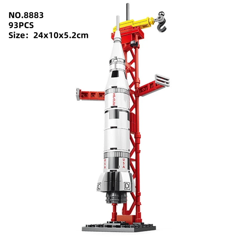 HOVFELER City Shuttle Satellite Rocket Building Blocks Set with Astronaut Figure 93Pcs NO BOX 8883 / CHINA