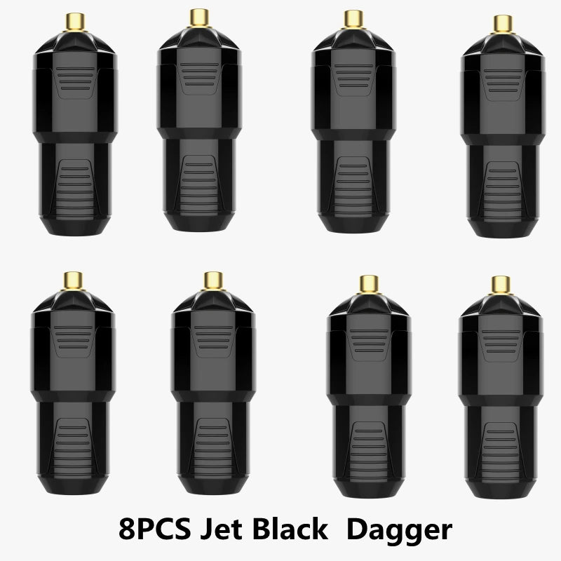 EZ Dager Cartridge Tattoo Machine Pen &ndash; Lightweight Plastic 8PCS Jet Black