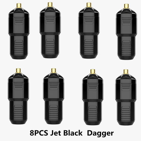 EZ Dager Cartridge Tattoo Machine Pen &ndash; Lightweight Plastic 8PCS Jet Black