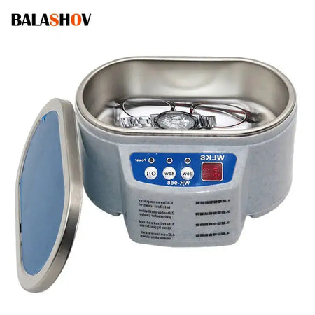 Ultrasonic Cleaner 50W 40kHz Degas Watches Glasses Dentures