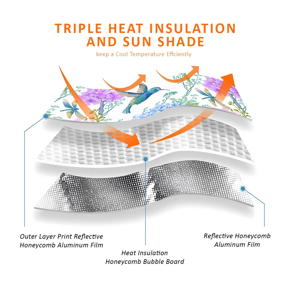 Horror Devil Eyes Foldable Car Sunshade - UV Protection Windshield Shield