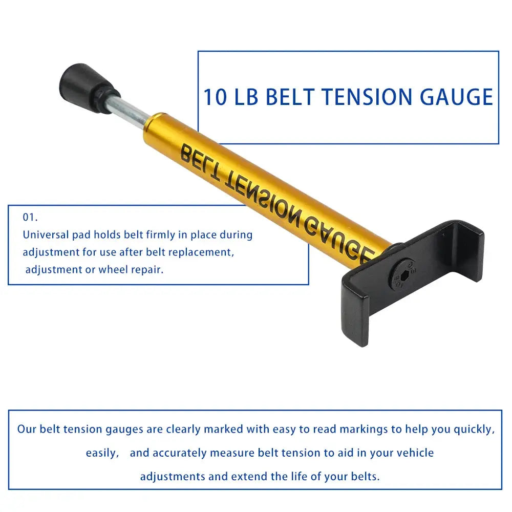Belt Tension Gauge for Adjusting Belt Tension with 10-lbs Drive After Belt Replacement, Adjustment or Wheel Service by InterCyprus Trading Ltd