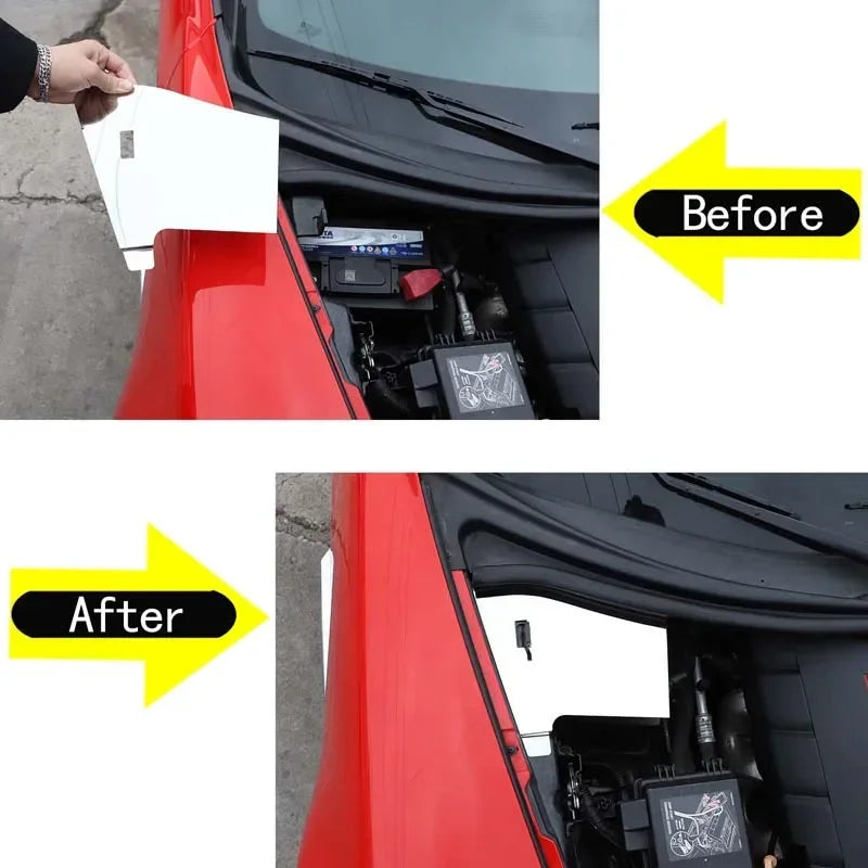 Rostfritt stål silver batteriring för Corvette C6