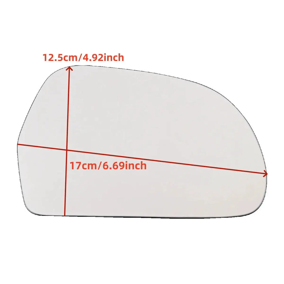 Heated Rearview Mirror Glass for Audi A3 8P A4 B8 With Clip Fitment by InterCyprus Trading Ltd