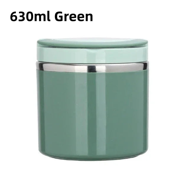 630/1000ml Stainless Steel Thermos &ndash; Keeps Food Hot Green-630ml