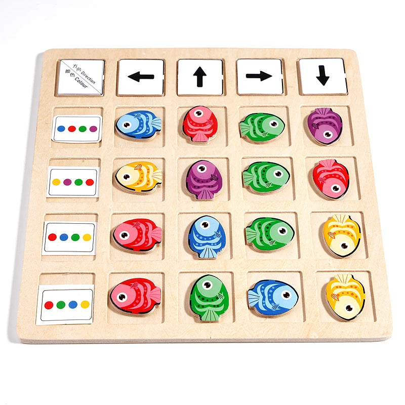 Children's Wooden Montessori Toys - Kids Logical Thinking Training Board Game