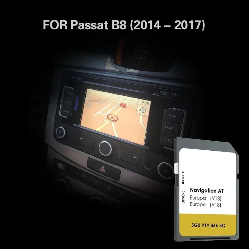 AT V18 SD Navigation Card &ndash; Updated Europe Maps Passat B8 CHINA / Passat B8 2014-2017