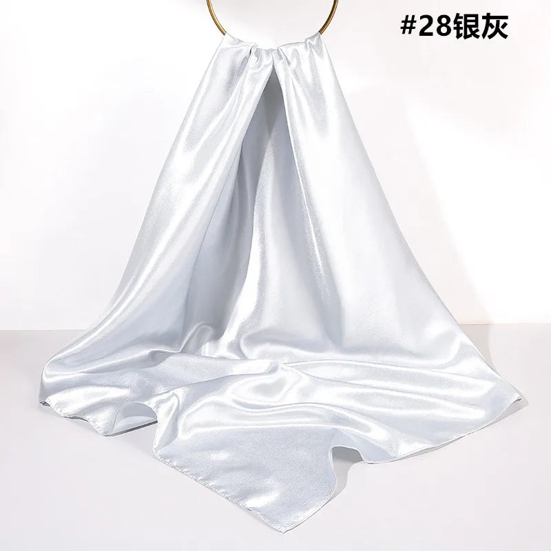 Women Solid Scarf &ndash; Elegant Simulated Silk Design