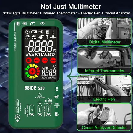 BSIDE Smart Digital Multimeter Infrared Temperature True RMS