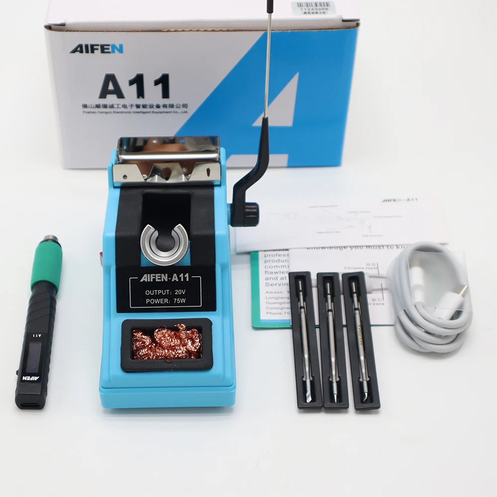 AIFEN A11 USB Soldering Station &ndash; Portable Cell Repair Tool A11-210-3Tips / 220V