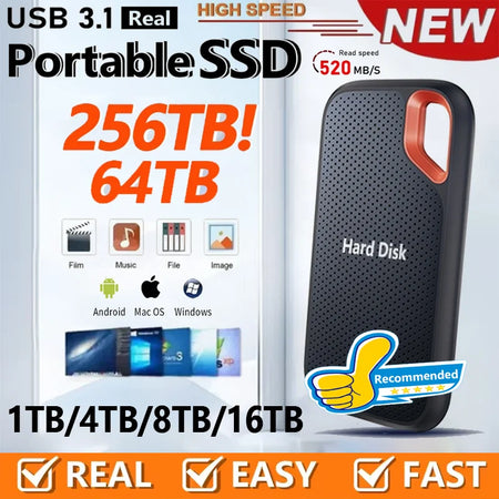 1TB Portable SSD High-speed External Drive