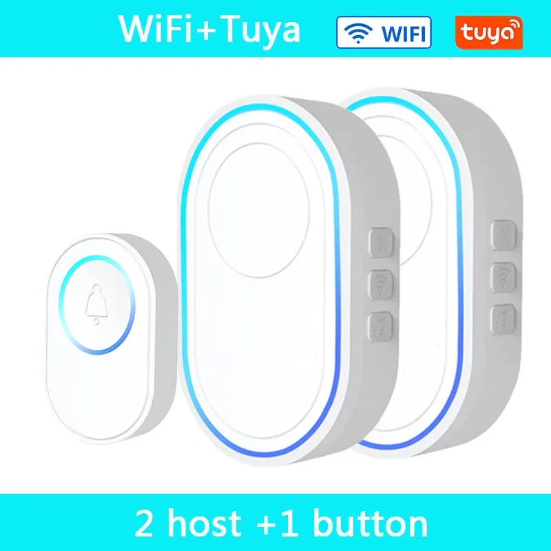 Wireless Doorbell Tuya App &ndash; Waterproof Design And LED White WIFI 3 / EU Plug