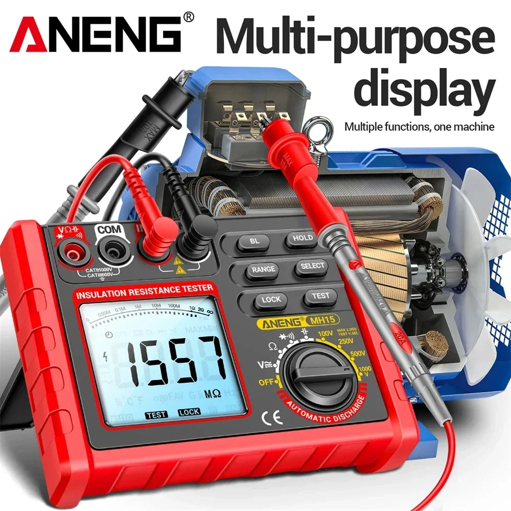 ANENG MH15 Ohmmeter Insulation Meter &ndash; Auto Discharge