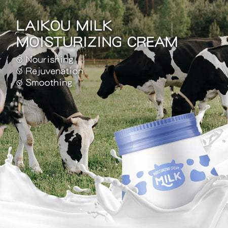 LAIKOU Milk Face Care Cream - Whitening &amp; Anti-Wrinkle Moisturizer