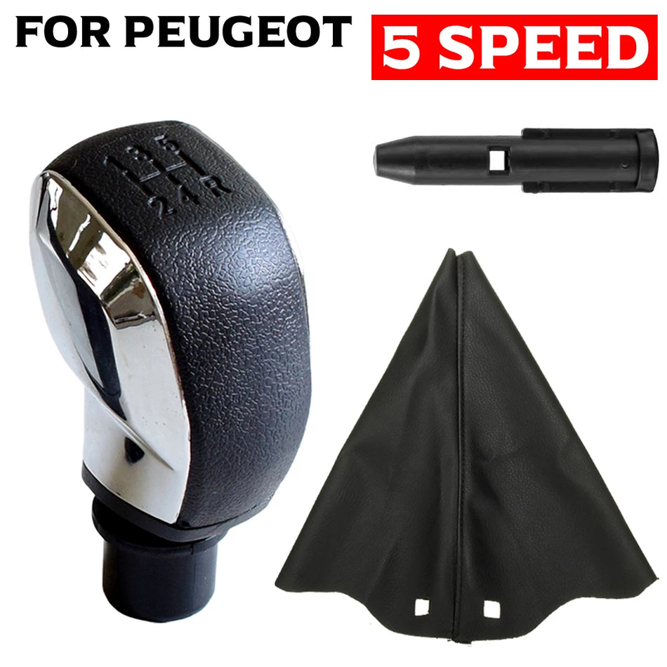Mânere de schimbător de viteze manual 5 Viteze Cromat pentru Peugeot 106 206 306