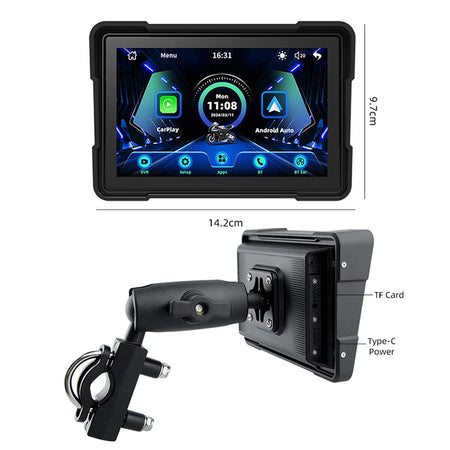 EKIY 5.0 Inch Wireless CarPlay Moto &ndash; Portable Digital Motorcycle GPS Navigation Screen